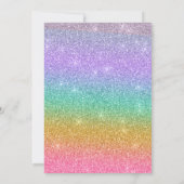 Glitter verjaardag uitnodiging (Achterkant)
