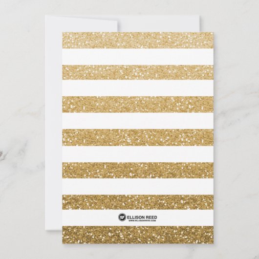 Glitter Verjaardag Uitnodiging, 30e Verjaardag, 5  Kaart (Achterkant)