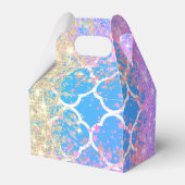 Glitter Verjaardag Whimsical Eenhoorn Custom Bedankdoosjes (Achterkant)