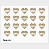 Glitter Verjaardagsfeestje Gouden Jewel Diamond Al Hart Sticker (Vel)