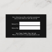 Glitter verwijzingskaart aanbevelingskaartje (Achterkant)