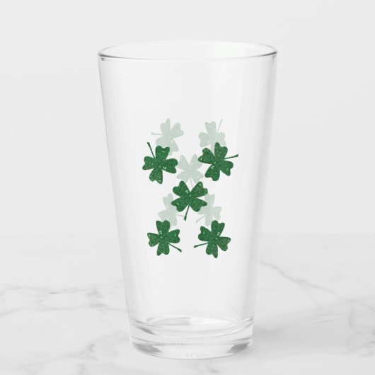 Glitter Vier bladluiken Glas (Achterkant)