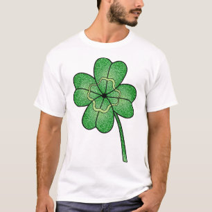 Glitter Vierbladige Klaver T-shirt