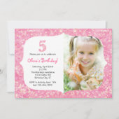 Glitter Vijfde uitnodiging van de Dag (Voorkant)