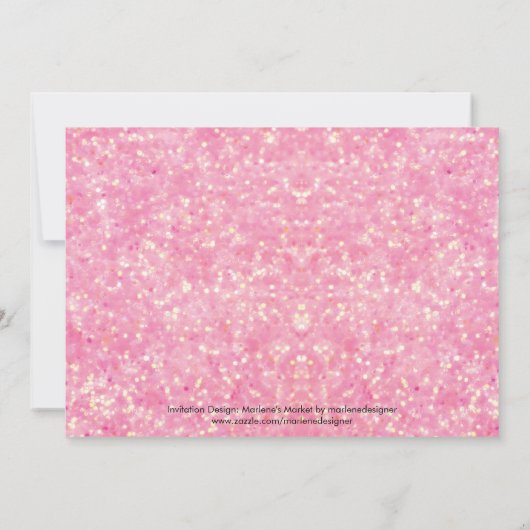 Glitter Vijfde uitnodiging van de Dag (Achterkant)