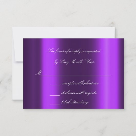 Glitter Violet Amethist Gold RSVP Krystal (Achterkant)