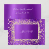 Glitter Violet Amethyst Gold RSVP Krystal A (Voorkant / Achterkant)
