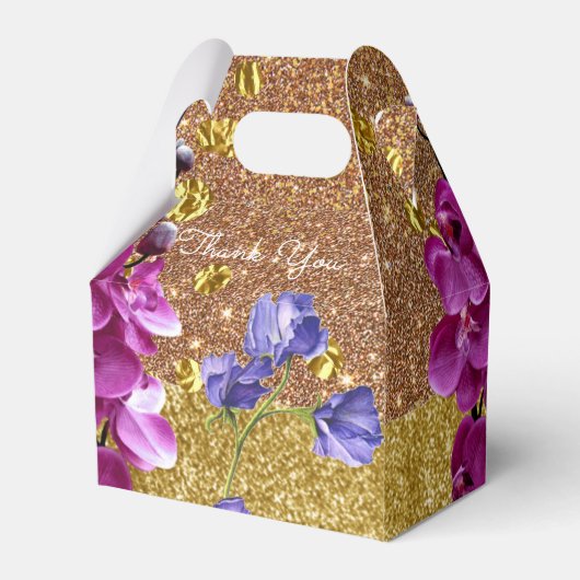 Glitter Violets Moderne Weddenbox Bedankdoosjes (Achterkant)