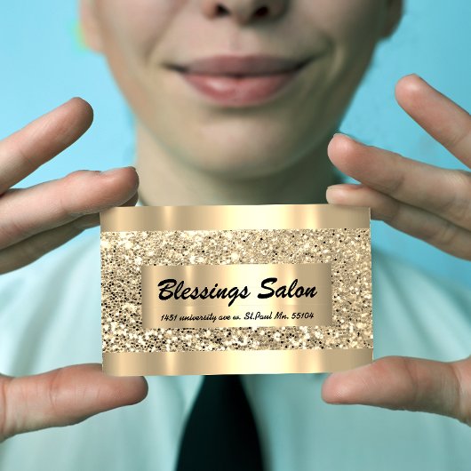 Glitter VIP Gold Lijst Event Planner Luminous Busi Visitekaartje