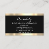 Glitter VIP Gold Lijst Roze Matig Licht Visitekaartje (Achterkant)