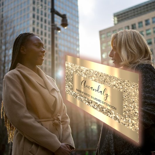 Glitter VIP Gold Lijst Roze Matig Licht Visitekaartje