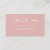 Glitter visitekaartje/make-up artistieke zaken visitekaartje (Achterkant)