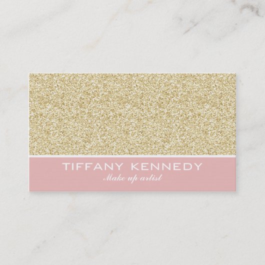 Glitter visitekaartje/make-up artistieke zaken visitekaartje (Voorkant)