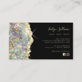 Glitter-visitekaartje voor ezelig gebruik visitekaartje (Achterkant)