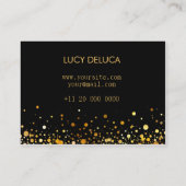Glitter-Visitekaartje voor gouden en zwarte feotol Visitekaartje (Achterkant)