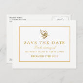  glitter vlinder bruiloft Save the date Aankondigingskaart (Voorkant / Achterkant)