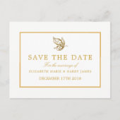  glitter vlinder bruiloft Save the date Aankondigingskaart (Voorkant)