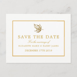  glitter vlinder bruiloft Save the date Aankondigingskaart