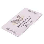 Glitter Vlinder Lavendel Bruiloft Save the Date Magneet (Linkerzijde)
