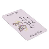 Glitter Vlinder Lavendel Bruiloft Save the Date Magneet (Rechterzijde)