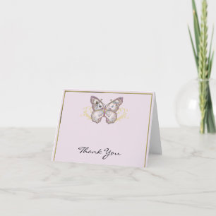 Glitter Vlinder op Lavendel Bedankt