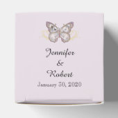 Glitter Vlinder op Lavendel Bruiloft Favor Box Bedankdoosjes (Bovenkant)