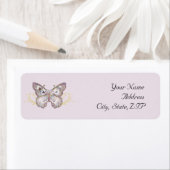 Glitter Vlinder op Lavendel Etiket (Insitu)