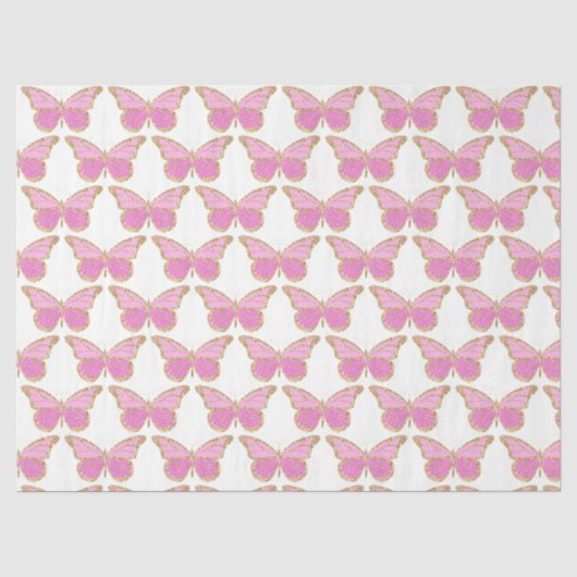 Glitter Vlinders Serie Design 10 Tissuepapier (Voorkant)