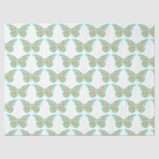 Glitter Vlinders Serie Design 11 Tissuepapier (Voorkant)