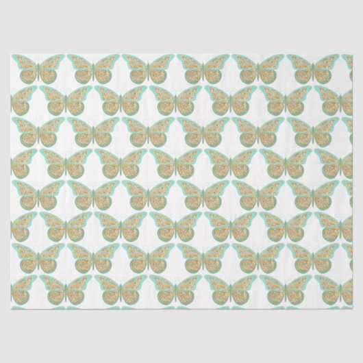 Glitter Vlinders Serie Design 12 Tissuepapier (Voorkant)