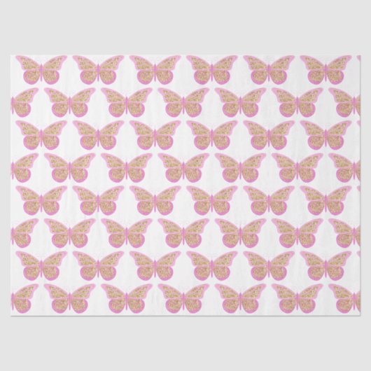 Glitter Vlinders Serie Design 9 Tissuepapier (Voorkant)
