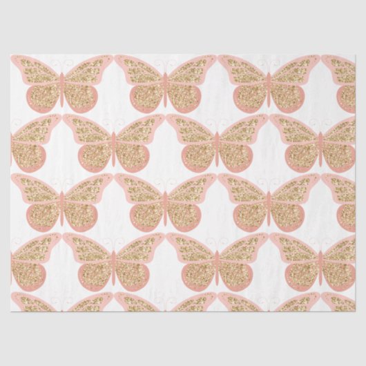 Glitter Vlinders Serie Ontwerp 1 Tissuepapier (Voorkant)