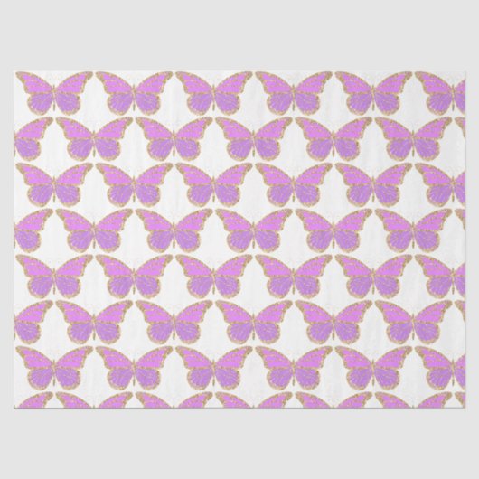 Glitter Vlinders Serie Ontwerp 2 Tissuepapier (Voorkant)
