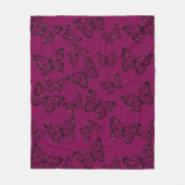 Glitter Vlinders Strooiprint Eenvoudig Fleece Deken (Voorkant)