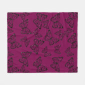 Glitter Vlinders Strooiprint Eenvoudig Fleece Deken (Voorkant (Horizontaal))