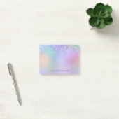 Glitter voor gepersonaliseerde regenboogstang post-it® notes (Kantoor)