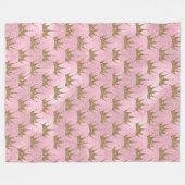 Glitter voor goud en roze fleece deken (Voorkant (Horizontaal))