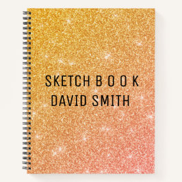 Glitter voor goud en roze notitieboek