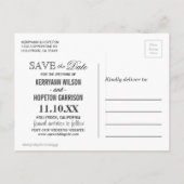 Glitter voor koraal en goud - Bewaar de datum Aankondigingskaart (Achterkant)