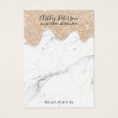 Glitter voor marmer druppelt sieroorbellen visitekaartje (Voorkant)