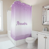 Glitter voor persoonlijk Paars uitdrijven Douchegordijn (In situ)
