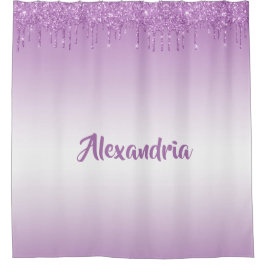 Glitter voor persoonlijk Paars uitdrijven Douchegordijn