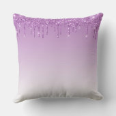 Glitter voor persoonlijk Paars uitdrijven Kussen (Achterkant)