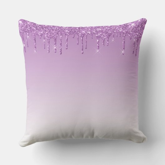 Glitter voor persoonlijk Paars uitdrijven Kussen (Achterkant)