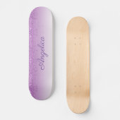 Glitter voor persoonlijk Paars uitdrijven Skateboard (Voorkant)