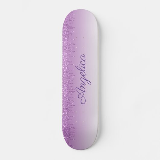 Glitter voor persoonlijk Paars uitdrijven Skateboard (Voorkant)