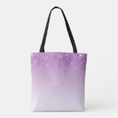 Glitter voor persoonlijk Paars uitdrijven Tote Bag (Achterkant)