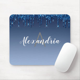 Glitter voor persoonlijke blauwe schijven muismat