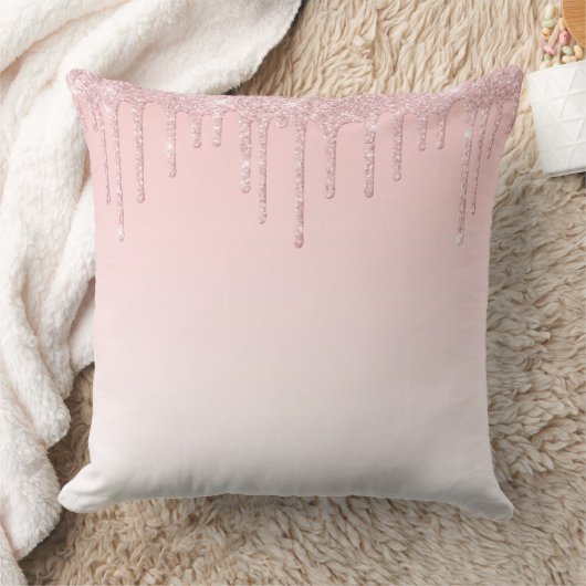 Glitter voor persoonlijke roze druppelaar kussen (Deken)