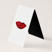 Glitter voor rood en zwart fotografisch hart visitekaartje (Achterkant)